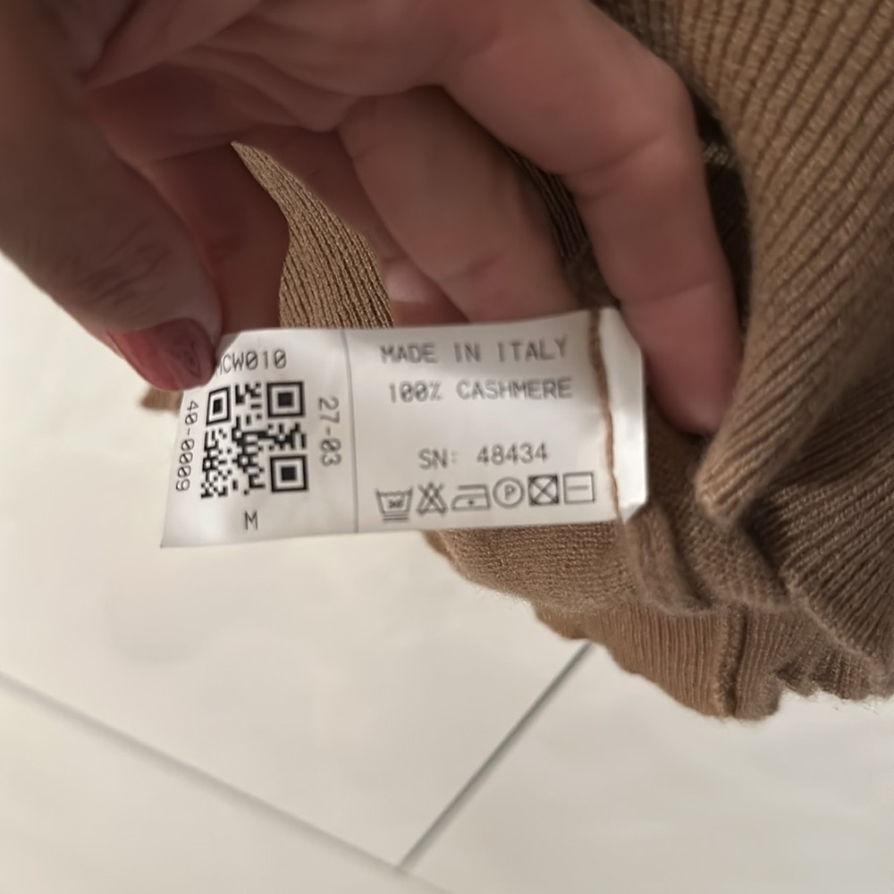 🐦🔥 MAISON 🐦🔥CASHMERE Women’s Pure Cashmere vest Camel size M - Picture 5 of 17